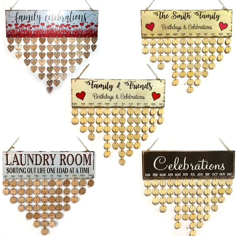 

Handmade Calendar Listing Creative Handmade Diy Wooden Birthday Party Party Home Decoration Pendant