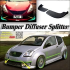 Автомобильный Разветвитель диффузор бампер губа для Citroen C2 2003  2010 Набор для тюнинга кузовадефлектор автомобиля ремонт клапан подбородок