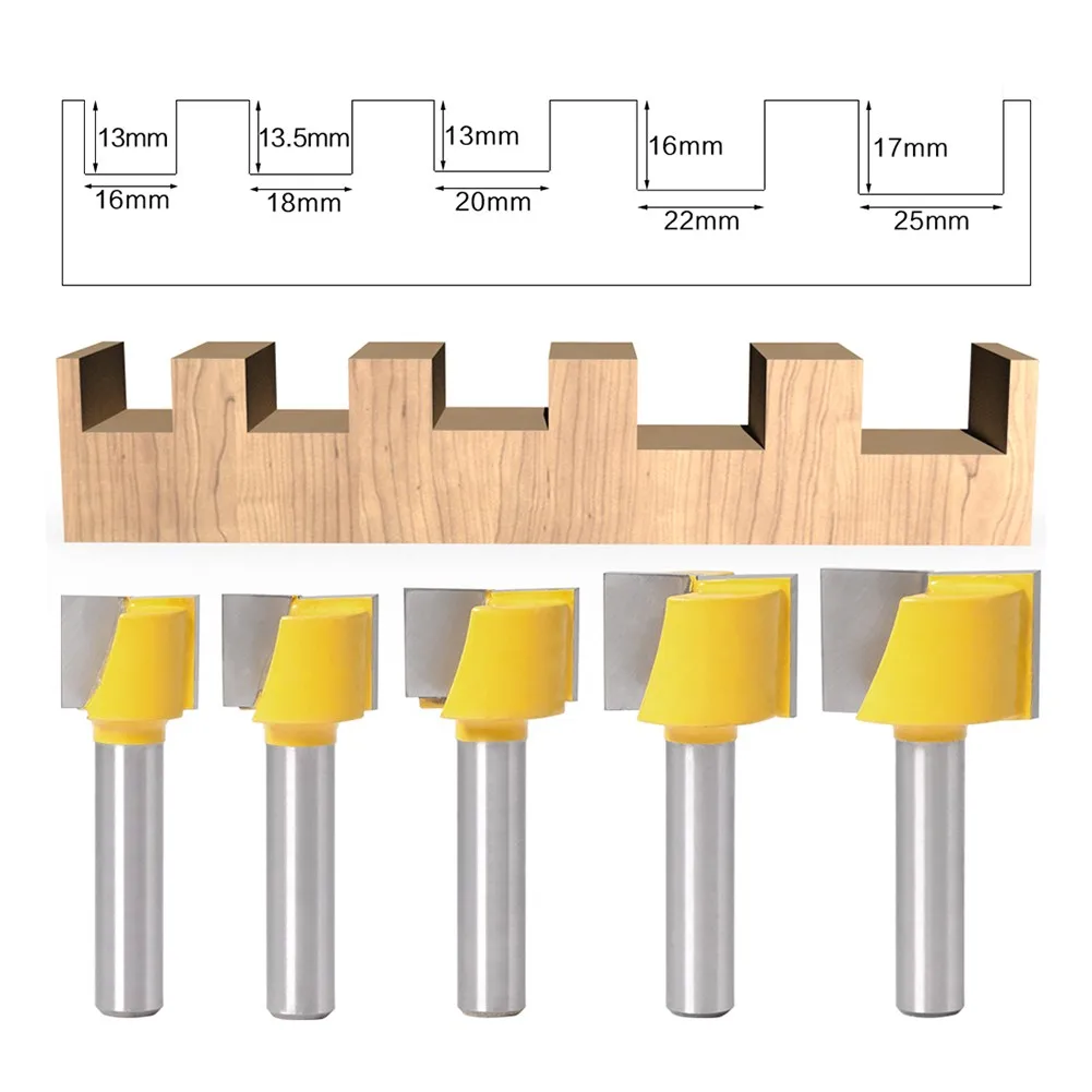 

16-25mm Surface Planing Bottom Cleaning Router Bit 8mm Shank Flush Trim Engraving Milling Cutter Carpenter Woodworking Tools