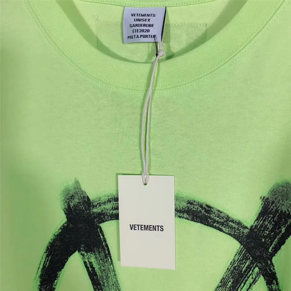 VETEMENTS футболка с анархическим принтом логотипа Vetements 2020 для мужчин и женщин