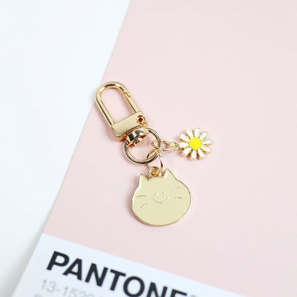 

New Trendy Lovers' Keychains Car Keys Key Chains Bag Decor Cute Sweet Cat Dog Charms for Airpods for Samsung Galaxy Buds Gifts
