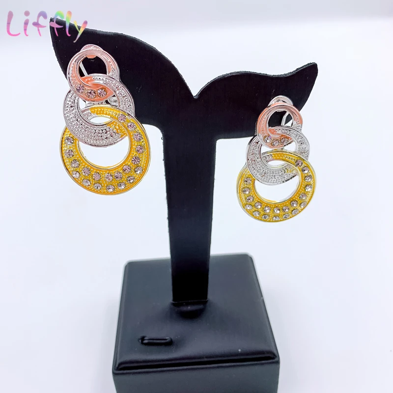 Новинка 2021 африканские Ювелирные наборы женские большие Стильные Золотые