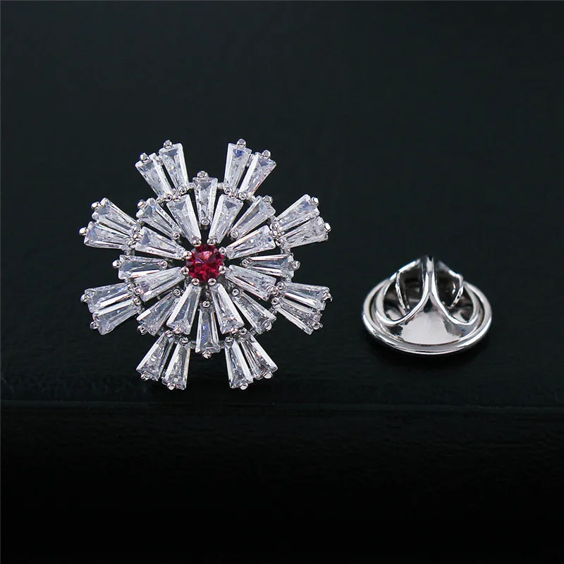 Простой Элегантный Хрустальный солнцезащитный цветок броши для мужчин и женщин