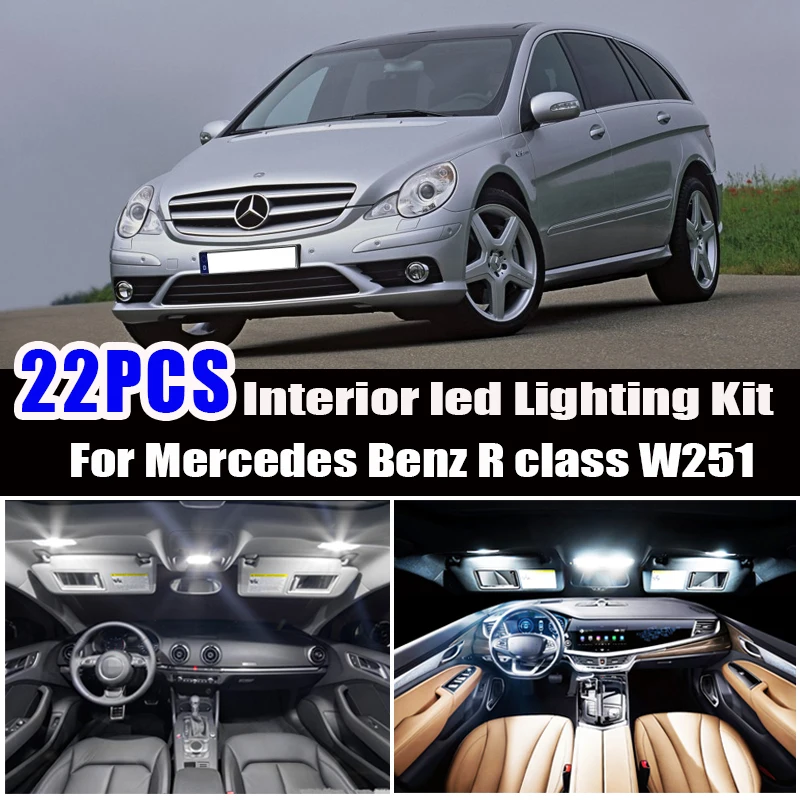 Для 2006-2014 Mercedes Benz R класса W251 R320 R350 R500 светодиодный косметическое зеркало с