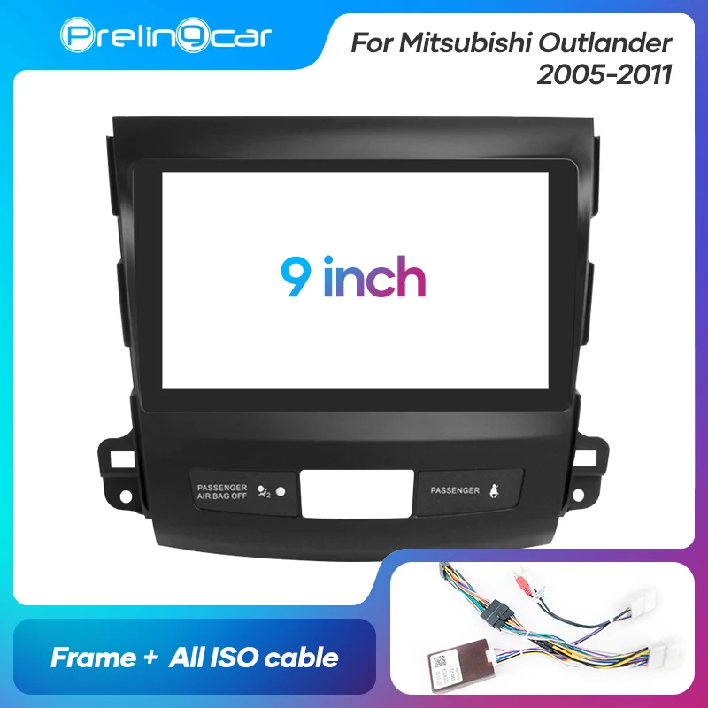 

1Din 2Din Car DVD Navigation Radio Fascia Frame For Mitsubishi Outlander 2005-2011 Stereo Receiver Player Panel Dash Trim Kits