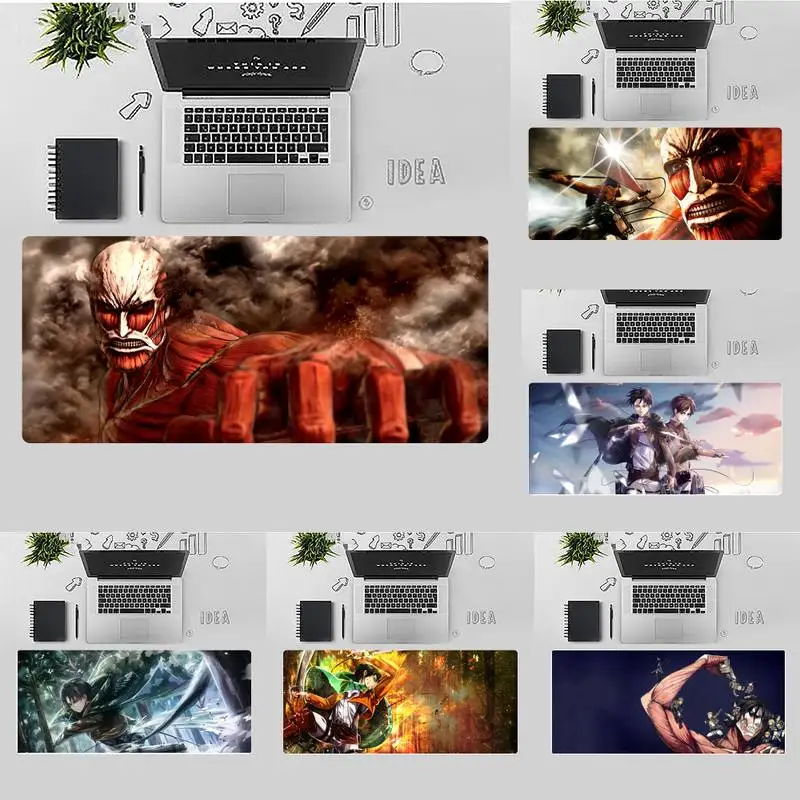 

attack on titan anime Laptop Computer Mousepad X XL XXL Non-slip Cushion Thickness 2mm