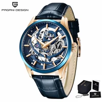 pagani design 2021 mens leather watch fashion luxury mens mechanical watch mens automatic waterproof clock relogio masculino