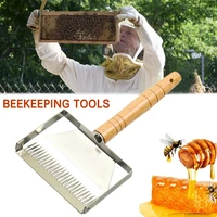 beekeeping bee tools uncapping fork scraper honey cutter beech handle beehive shovel cutting device bees beekeeping supplies