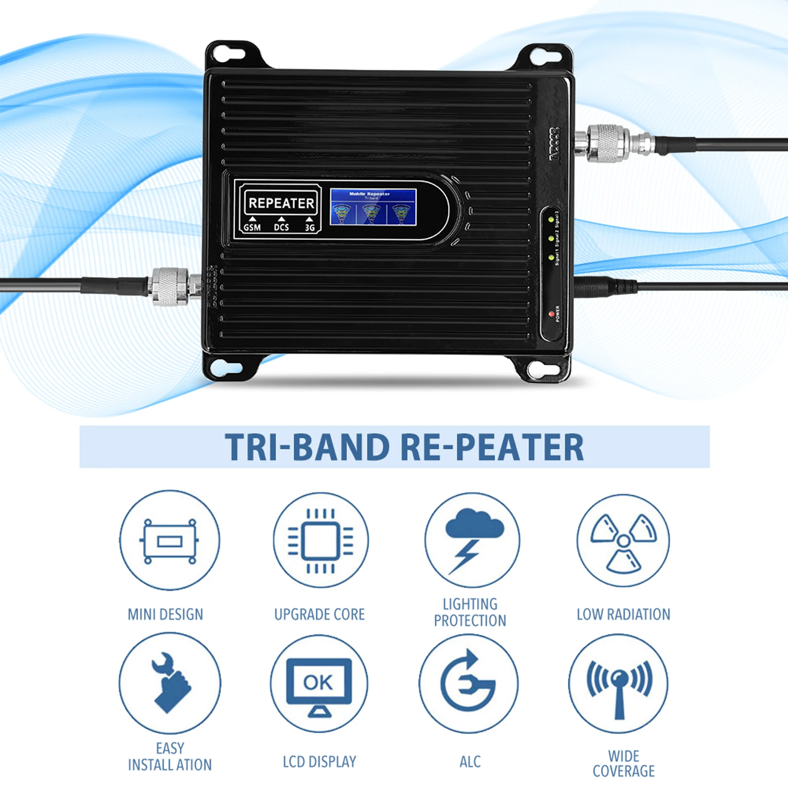 

Усилитель 900/1800/2100 GSM DCS WCDMA 2G/3G/4G LTE, универсальные усилители сигнала, комплект интеллектуальных ретрансляторов, усилители сигнала мобильного...