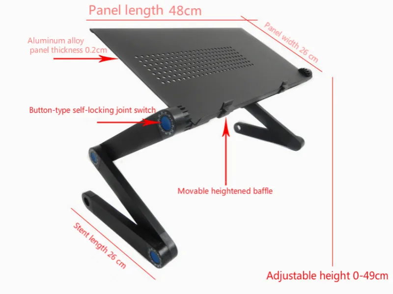 Портативный складной регулируемый стол для ноутбука Настольный компьютер mesa para