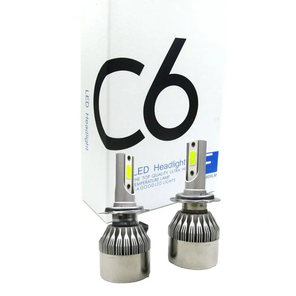 Светодиодный налобный фонарь C6 H1 H3 H4 H7 H11 9005 9006 880 2 шт.|Передние LED-фары для авто| |