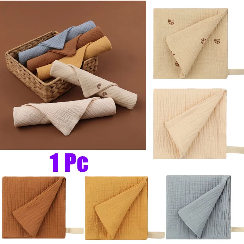 

1 шт. муслин, 4-слоистые детские мягкое полотенце для лица абсорбирующая марля Слюнявчики Платочек-слюнявчик платок банное полотенце для нов...