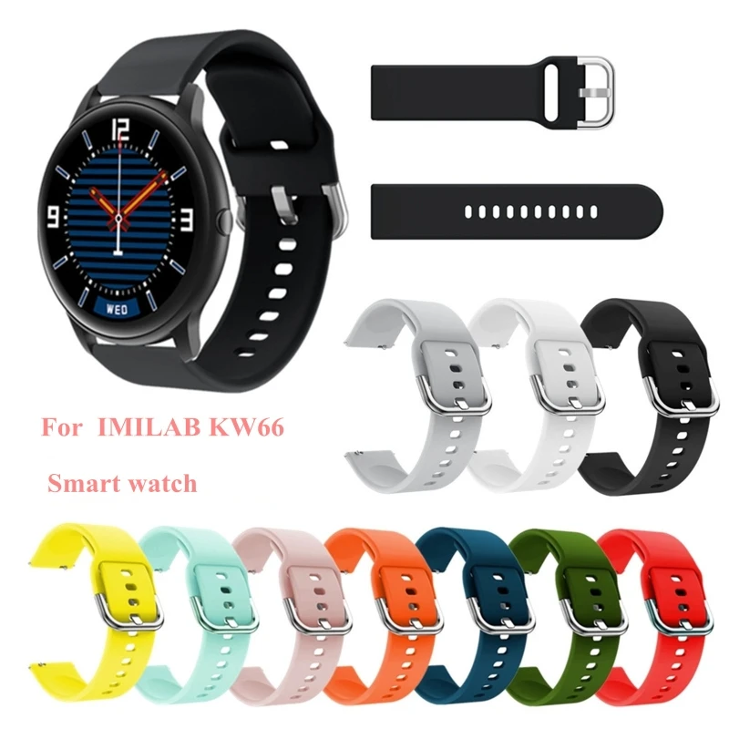 

Sports Silicone Band For Imilab KW66 Strap Bumper Prot Watch Shell Case Cover