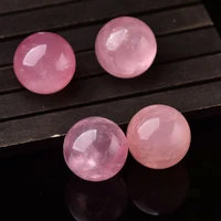 1pc natural rose quartz crystal ball reiki quartz energy healing stone ore mineral for home decoration collection diy gift