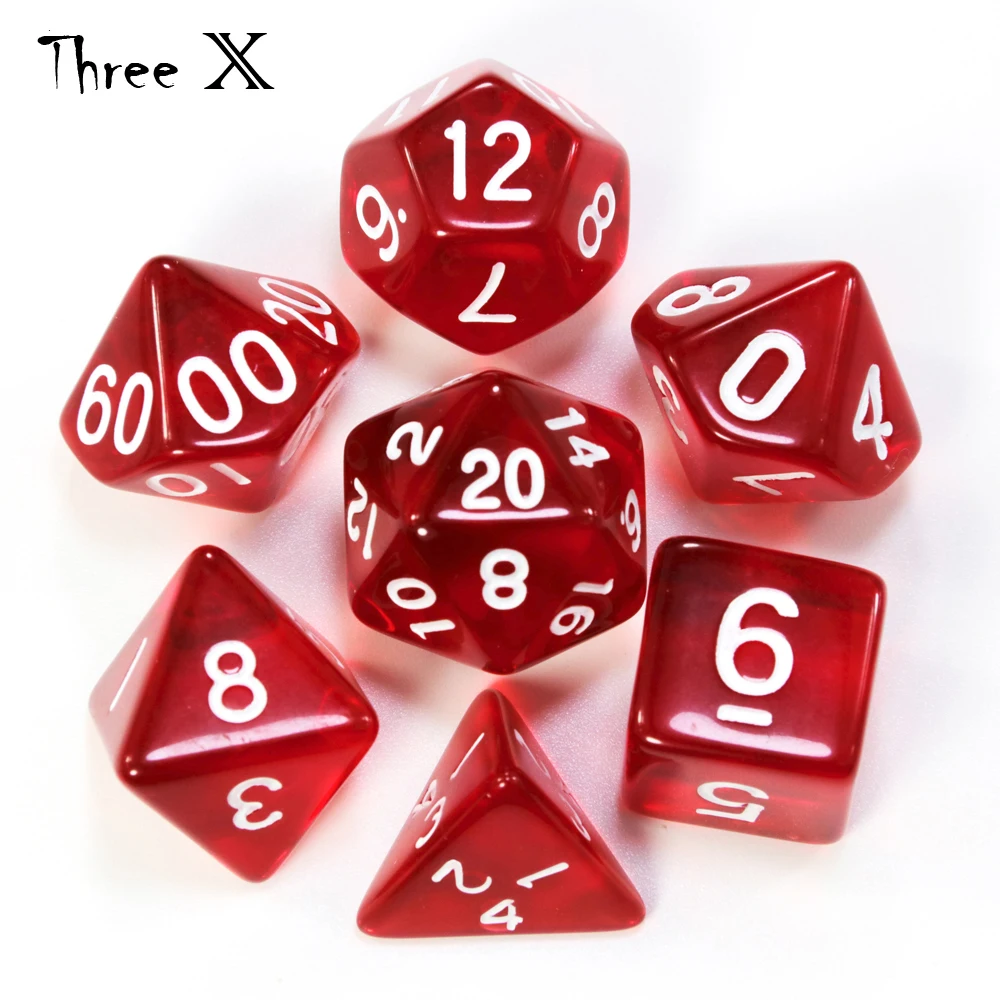 Цветной прозрачный набор из 7 штук с конфетным эффектом игральные кости в покер