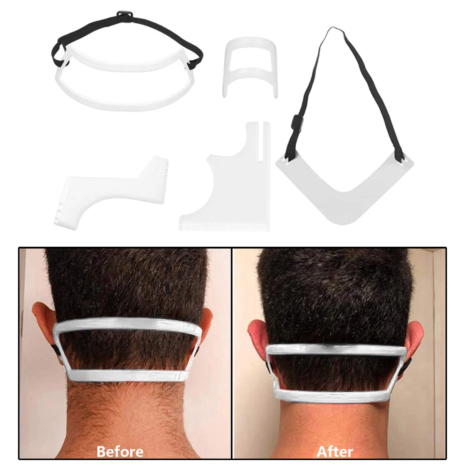 

5pcs Beard Shaping Tool Kit for Men Guide Tools Perfect line up & Edging