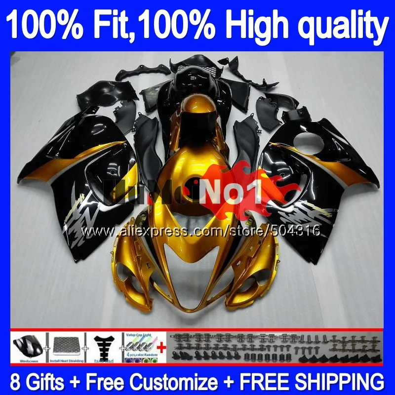 

Injection For SUZUKI Hayabusa GSXR 1300 GSXR-1300 Gold black 29MC.18 GSXR1300 2008 2009 2010 2011 2012 08 09 10 11 12 Fairing