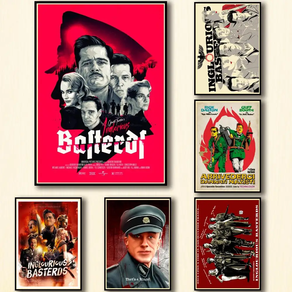 22 дизайна по мотивам фильма Квентин, Inglourious Basterds, белый бумажный плакат, домашняя наклейка, картина, Настенная Наклейка для кофейни, бара