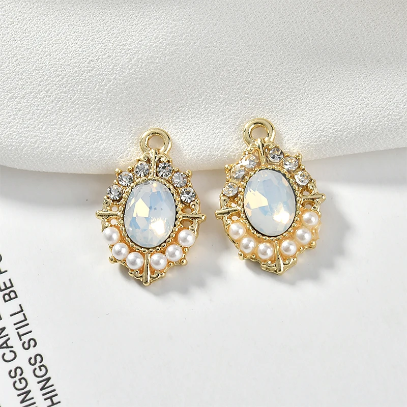 Сплав Алмаз жемчуг сердце любовь Овальный Кулон DIY ожерелья серьги браслет