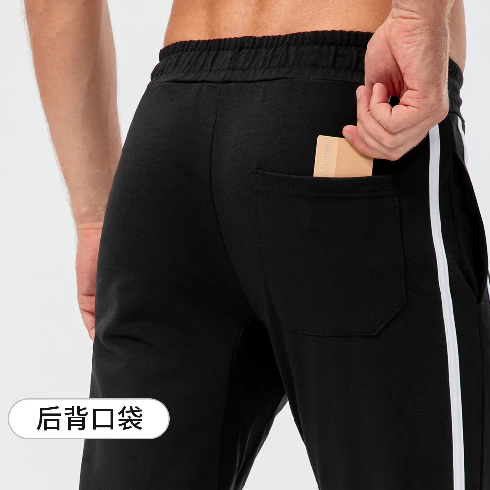 Men Running Sport Pants Jogging Sweatpants Elastic Casual Outdoor Training Fitness zipper Workout Trousers