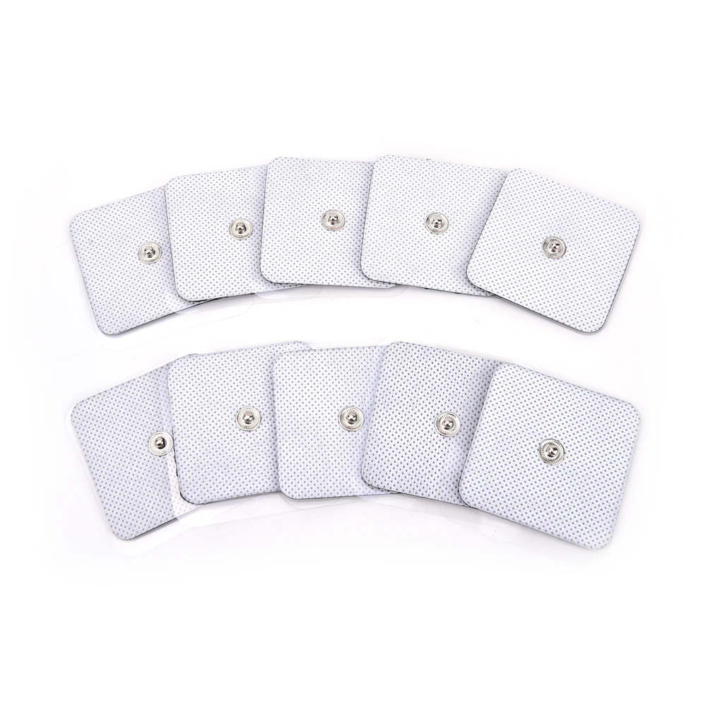 

10pcs Self Adhesive replacement Electrode pad square 5*5cm TENS non-woven for muscle stimulator Tens machine pads Braces Support