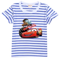 disney lightning mcqueen t shirt children boys girls short sleeves pure color cars print tees kids cotton tops for girls clothes
