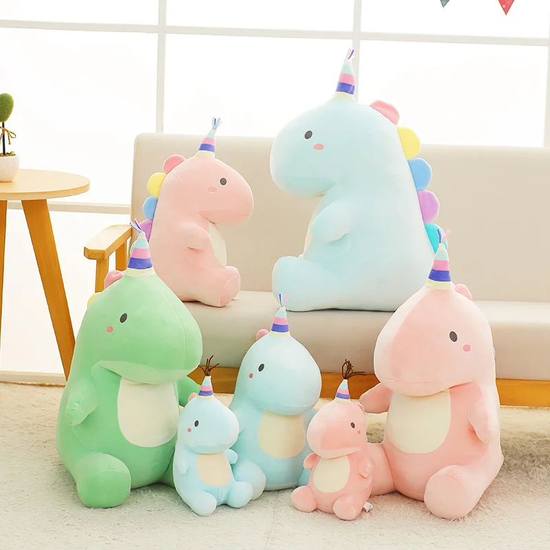 

Super Soft Huggabe Dinosaur Plush Doll Cartoon Stuffed Animal Dino Toy for Kids Hug Doll Sleep Pillow Valentine Gift