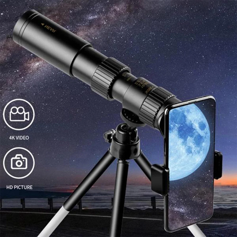 Монокулярный телескоп 4K 10-300X4 0 мм супертелефото зум Портативный монокулярный со