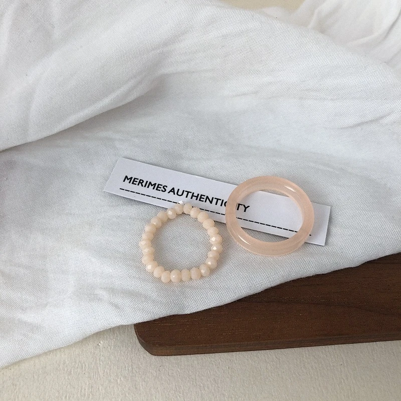 2021 винтажное резиновое кольцо корейские весенние красочные Кристальные бусины