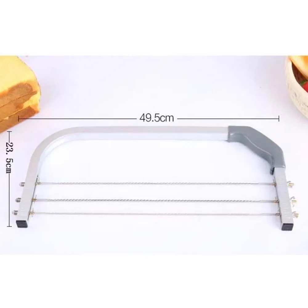 

14 Inch Aluminum Alloy Cake Leveler Adjustable 3 Blades Cake Cutter Interlayer Cake Slicer Household Cake Baking Tool
