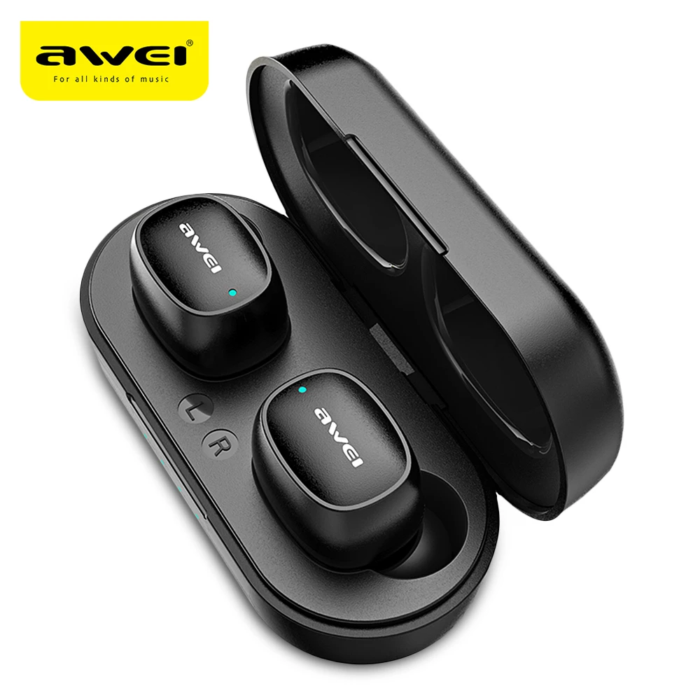 Новые Наушники AWEI T13 Bluetooth 5,0, Беспроводные водонепроницаемые сенсорные мини наушники, Hi-Fi стерео звук, гарнитура