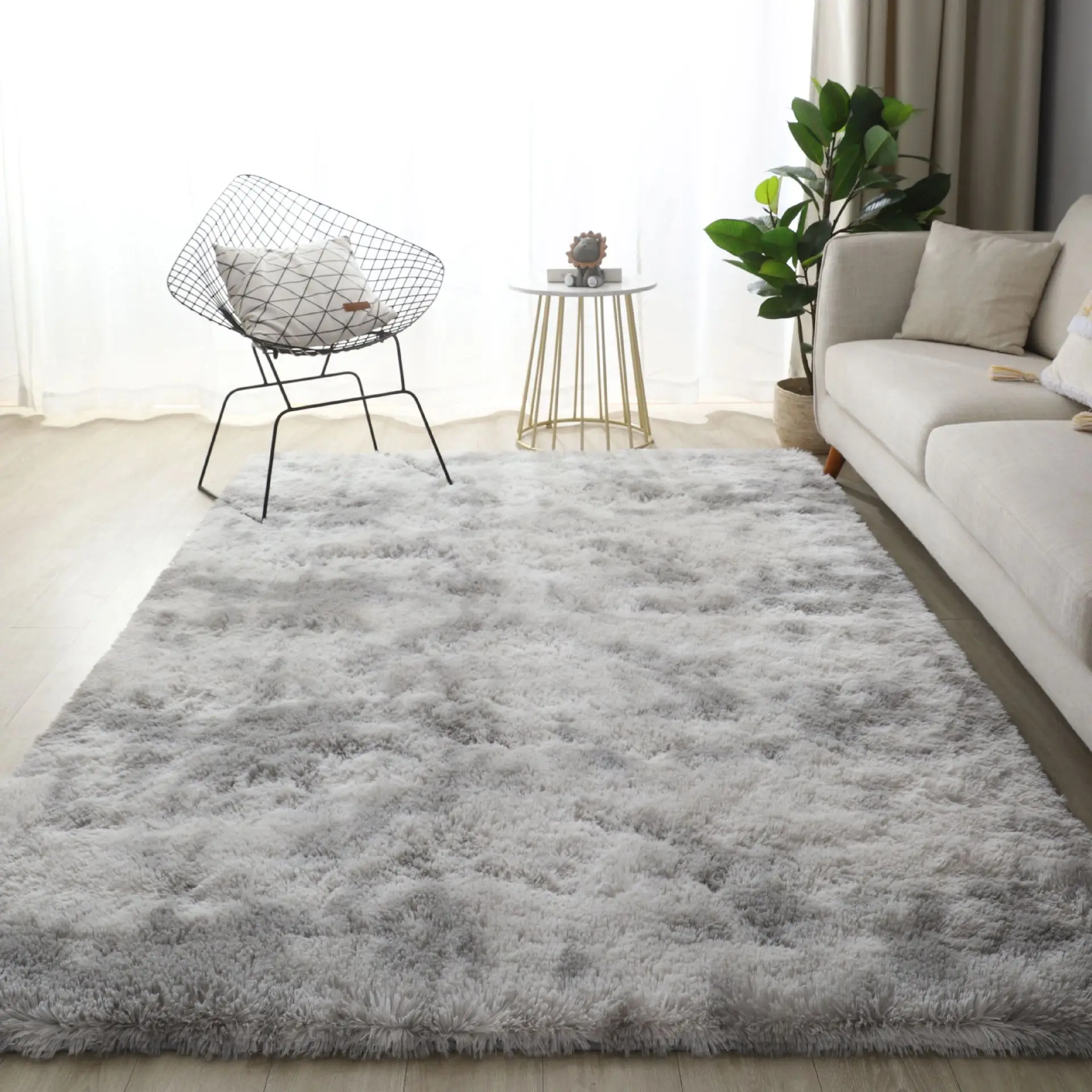 

Tie-dye Gradient Plush Carpet for Living Room Bedroom Coffee Table Mat Bedside Long Hair Fluffy Nordic Soft Velvet Thicken Mat
