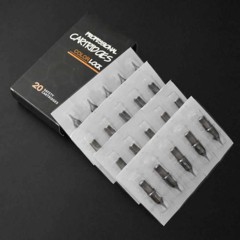 Оптовая продажа 20 шт Безопасный круглый шейдер тату иглы картридж поставка