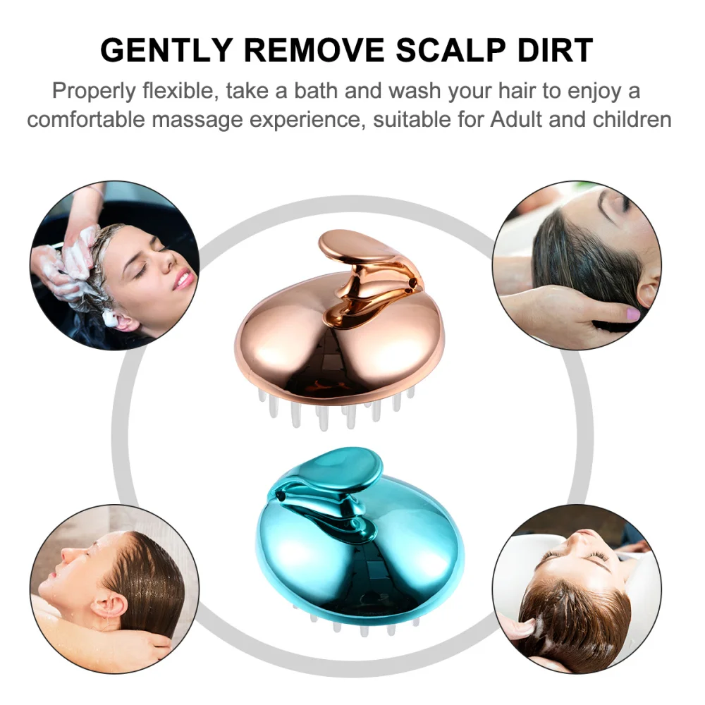 

2Pcs Hair Scalp Massager Shower Bathing Shampoo Brush Soft Head Massager