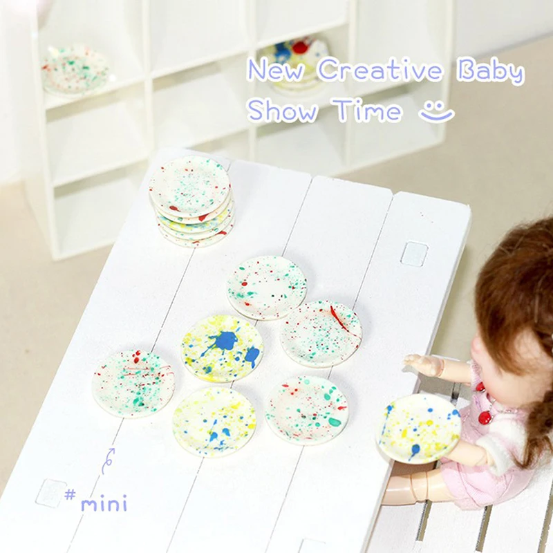 

Красочные 2/4/8 шт набор кухонных мини миниатюрные столовые приборы тарелки для декора игрушки для детей, подарок девочке, аксессуары для кук...