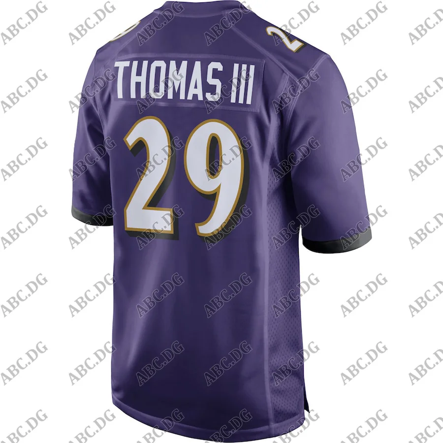 

Customized Stitch American Football Jersey Men Women Kid Youth Baltimore Earl Thomas Purple Game Player Jersey