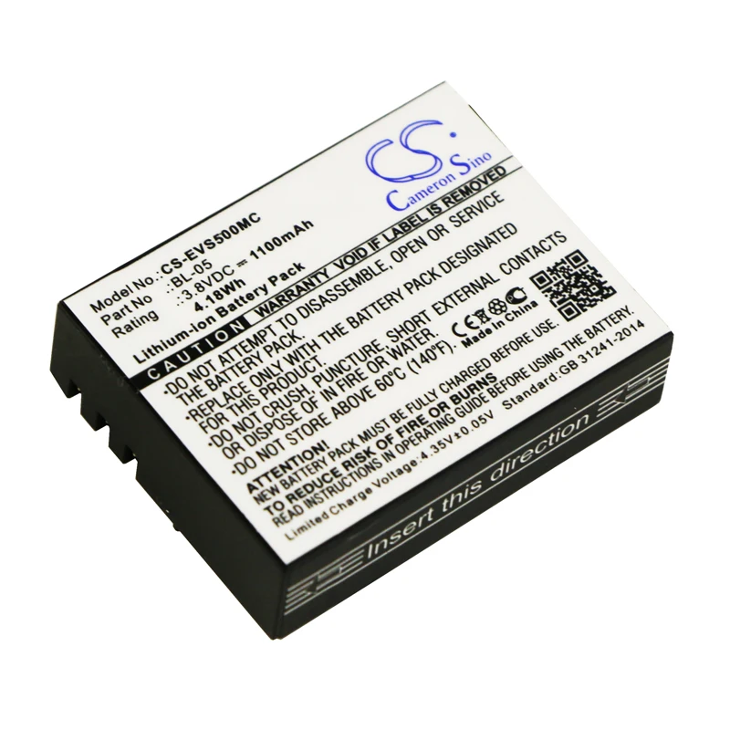 

cameron sino 1100mah battery for EZVIZ S5 Plus S5 Plus Sports EZVIZ BL-05