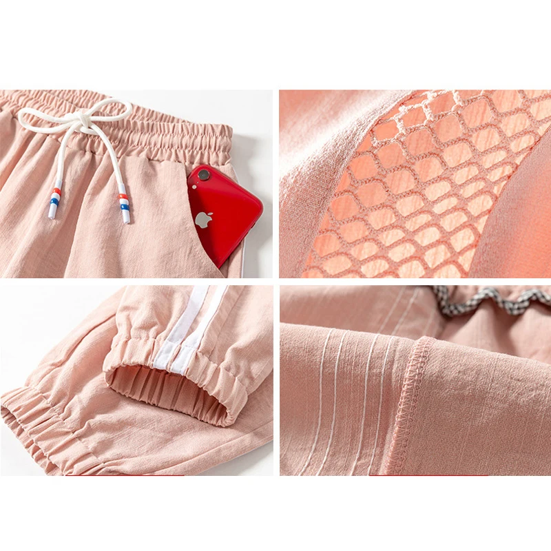 Xisteps Повседневная ice silk шнурок с высокой талией чистая сплайсинга женские