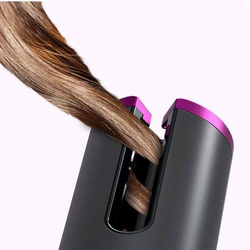 

Cordless Automatic Hair Curler USB Rechargeable Curling Iron Curls Waves LCD Display Ceramic Curly Rotating Styer