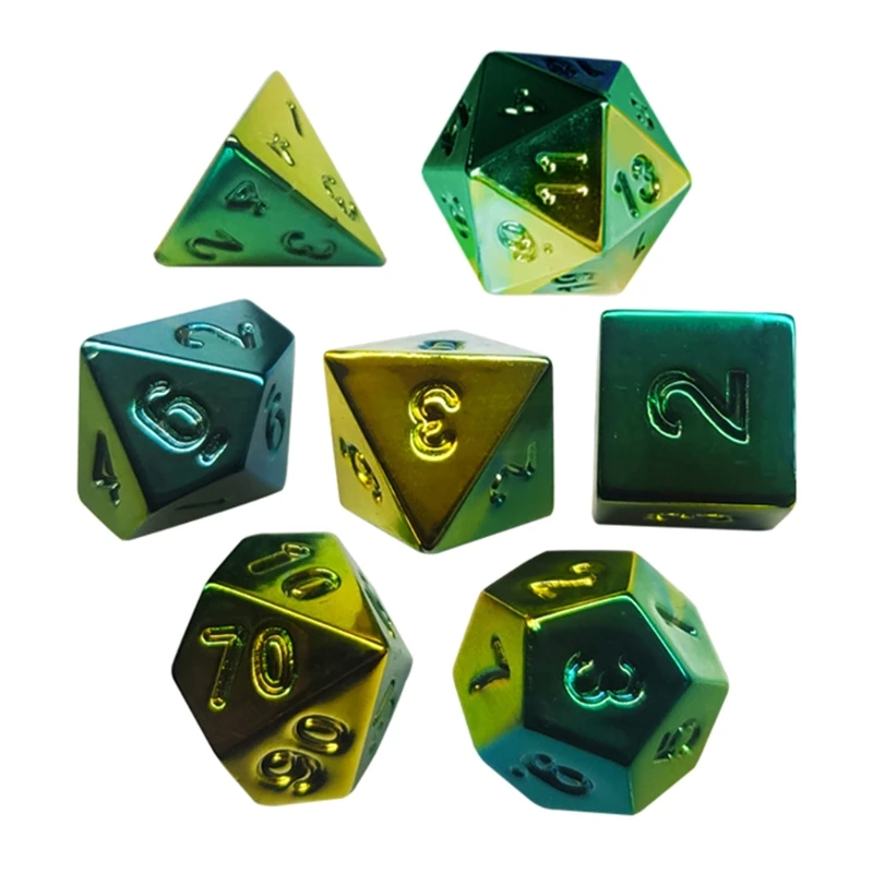 

094C 7Pcs Acrylic Dices Multi-faceted Digital Dices for Club/Party Game Accessories