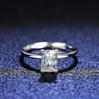 1 карат мусанит кольцо обручальное свадебное ювелирное изделие из стерлингового серебра 925 пробы женское прямоугольное милое романтическое кольцо