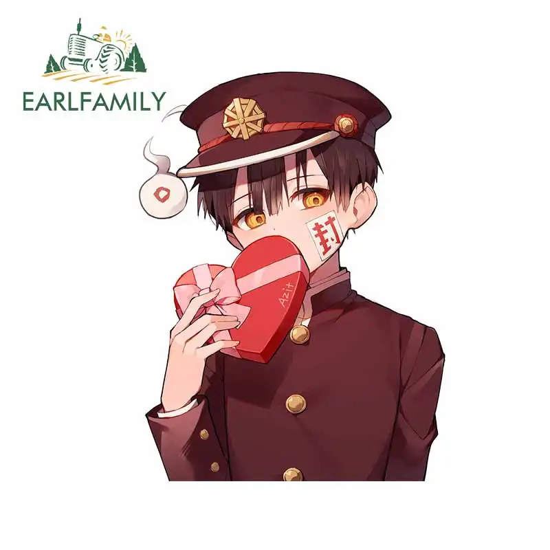 

EARLFAMILY 13cm x 9.9cm for Hanako-kun Love Gift Motorcycle Windshield Decal Anime Car Stickers Cartoon Surfboard Car Styling
