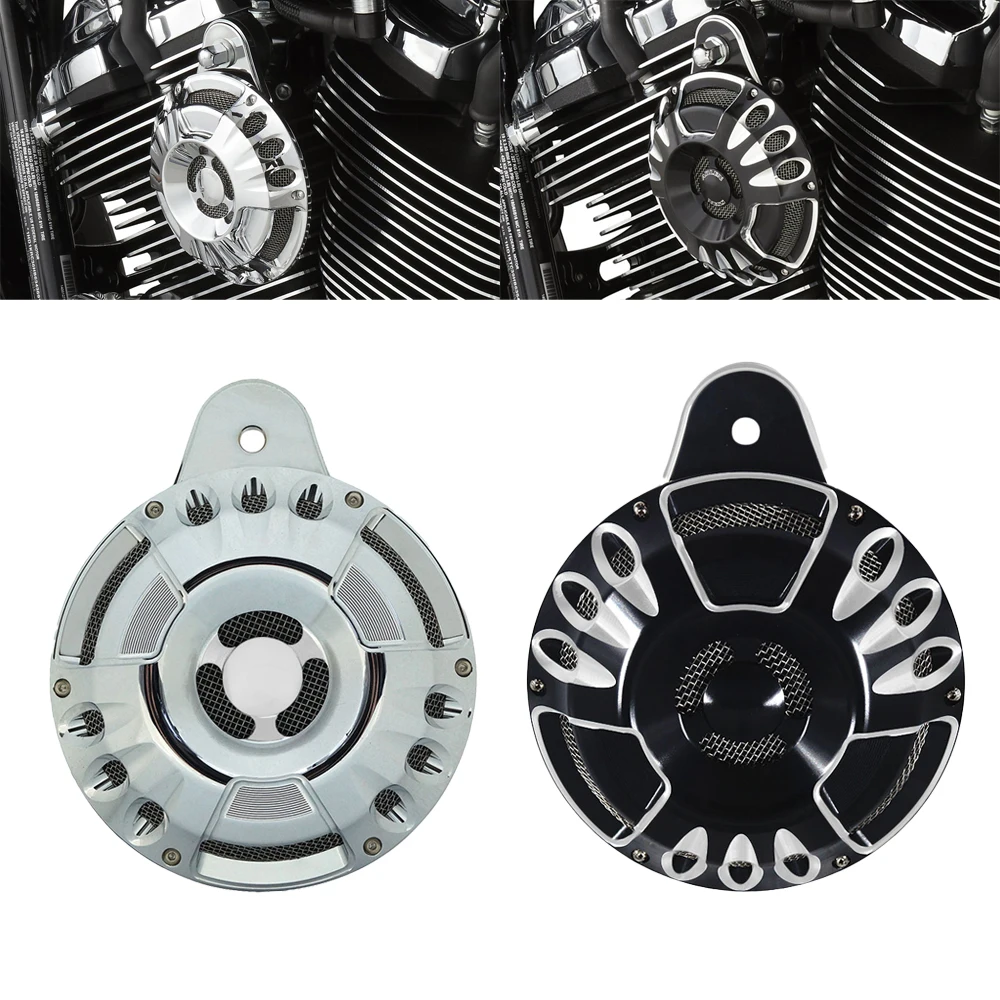 

Motorcycle Chrome Black Horn Kit Cover CNC Aluminum For Harley Touring FLT Big Twin Cam Sportster XL 2007-up 1991-16 2019 2021