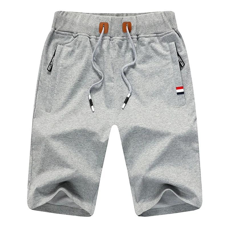 

2021 Casual Men's Shorts Clothing Summer Pure Color Running Shorts Men's Polyester Sports Shorts Oversized 4XL