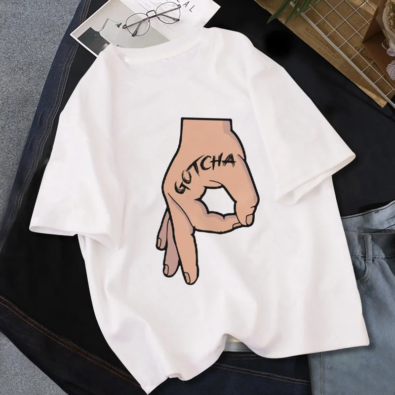 Женская/Мужская Летняя Повседневная футболка с короткими рукавами принтом Я