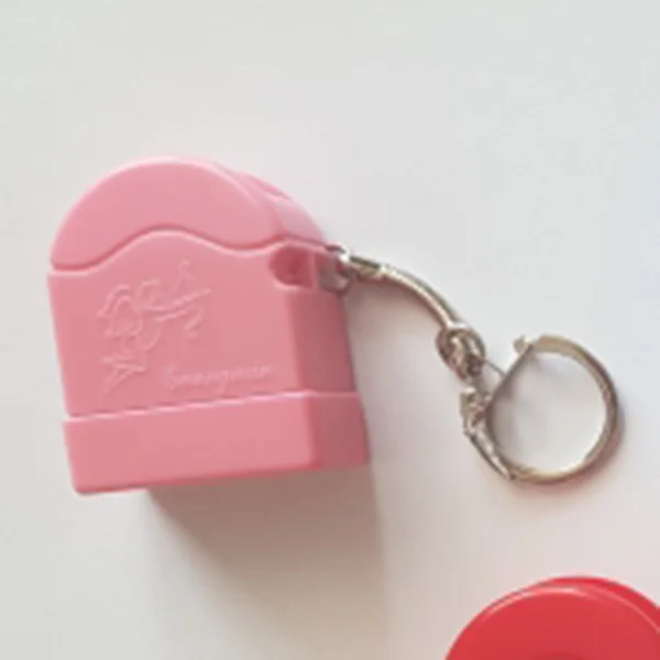 Plus Keychain (Pink) 5 шт. HX 11x28 мм брелок смешанный цвет пружинный держатель штамповка+ 7 мм резиновая прокладка для фоточувствительного портретного штамповки - Цвет: Plus Keychain (Pink)