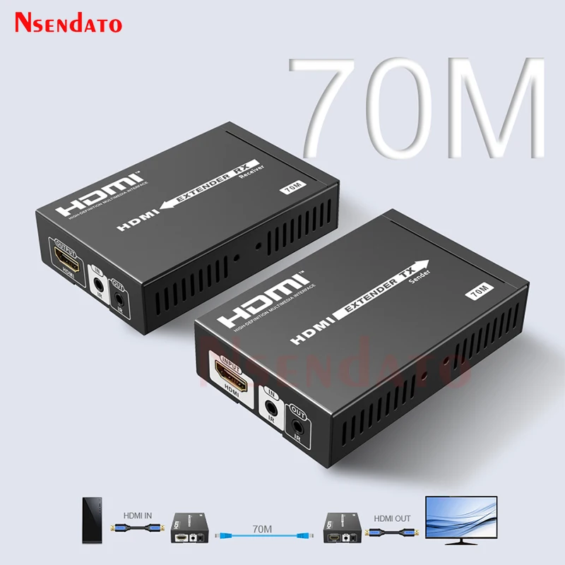LKV375N 4K 60 Гц HDMI удлинитель HDBaseT over Cat6/6e/7 70 м Удлинительный кабель сетевой передатчик