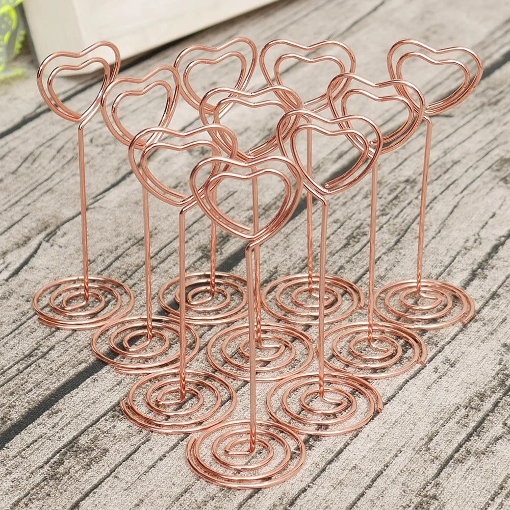 10 шт. с узором в виде сердца Настольные подставки под номера кредитницы для