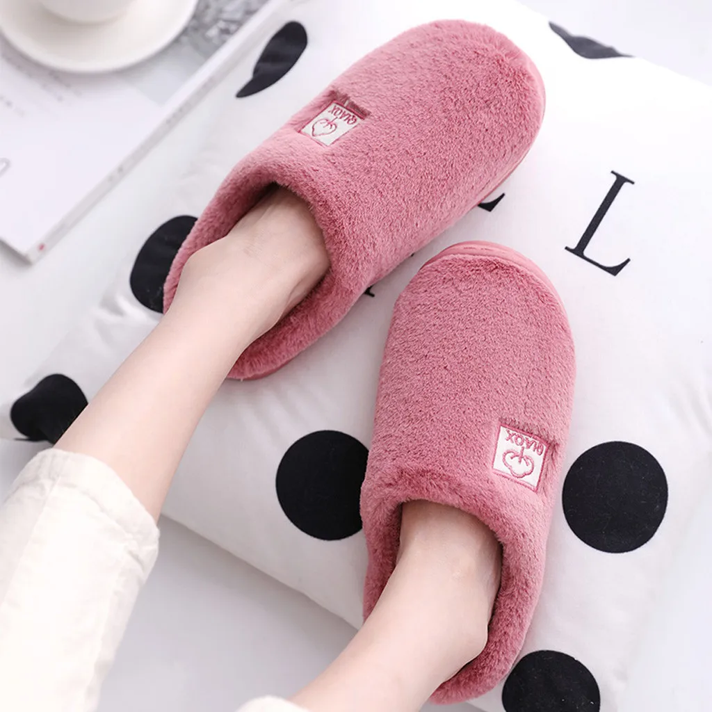 Women Warm Home Plush Soft Slippers Large Size Casual Plus Velvet Shoes woman Comfortable Winter Cotton Indoors | Обувь