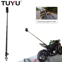 tuyu motorcycle action camera handlebar bracket for gopro dji insta360 one r invisible adjustable selfie stick camera accessory